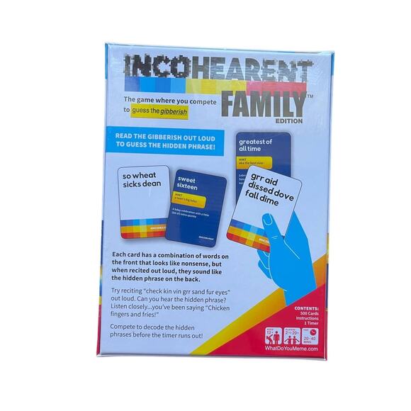 Incohearent Family Edition, Card Game, Game Night, Party Game - Picture 2 of 6